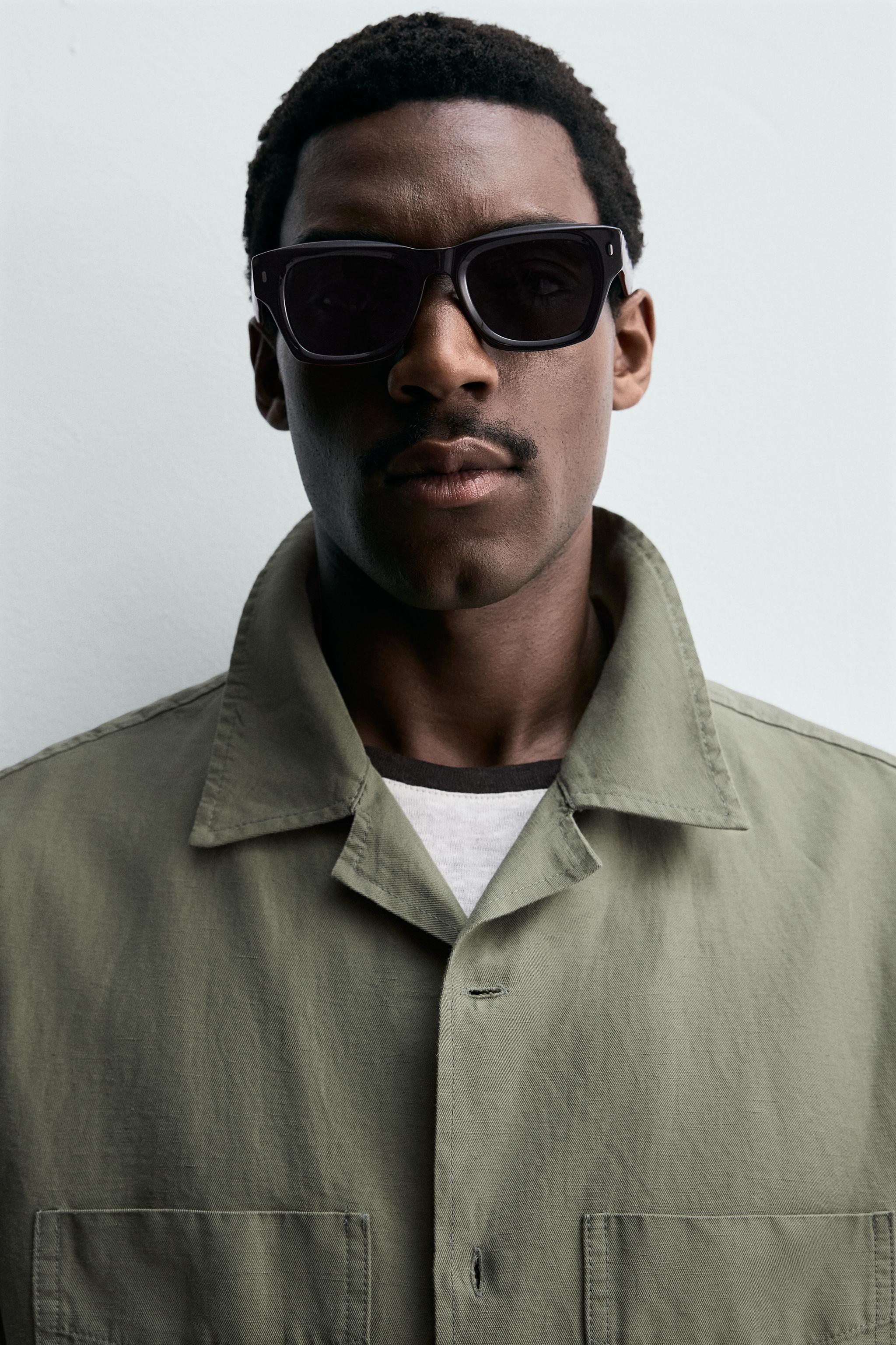 RELAXED FIT OVERSHIRT WITH LINEN